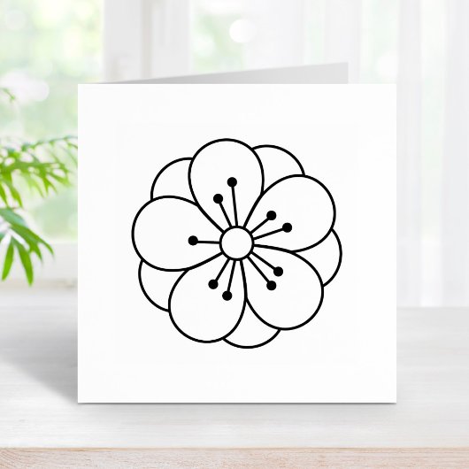 桜さくらんぼ花花カラーミー ラバースタンプ