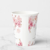 桜さくらんぼ花赤面ピンク赤ちゃんシャワー 紙コップ (右)