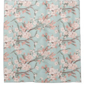 桜さくらんぼ花 シャワーカーテン (正面)