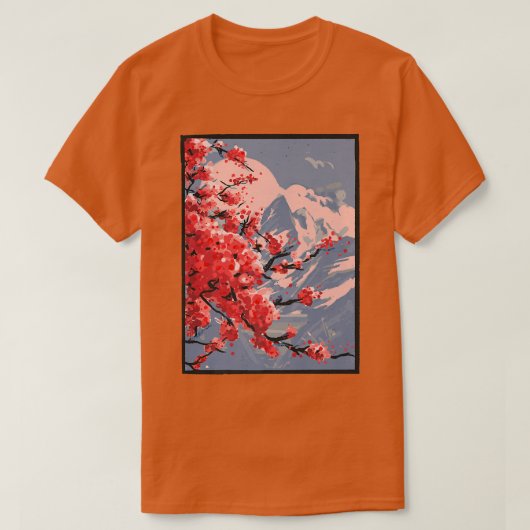 桜さくらんぼ花 Tシャツ (デザイン正面)