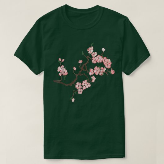 桜さくらんぼ花twig tシャツ (デザイン正面)