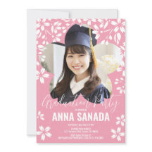 桜さくらんぼ開花卒業党招待状