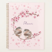  桜とかわいいすずめ♡ プランナー手帳 (正面)