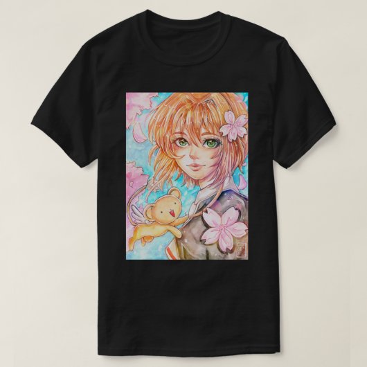 桜とケロ Tシャツ (デザイン正面)