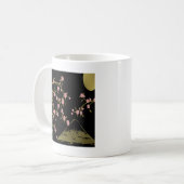 桜とゴールドブラックの日本屏風 コーヒーマグカップ (正面左)