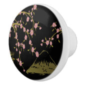 桜とゴールドブラックの日本屏風 セラミックノブ (右)