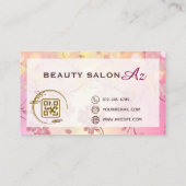 桜とゴールド ピンク 美しい サロン スクール 美容 名刺♡ 名刺 (裏面)
