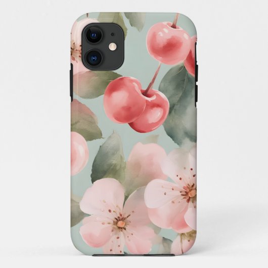 桜とチェリーの春アート Case-Mate iPhoneケース (裏面)