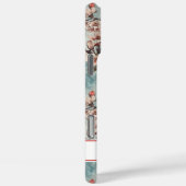 桜とティールのサクラプリントモノグラム Case-Mate iPhoneケース (裏面 / 右)