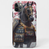 桜と共に描かれたサムライの軍馬 Case-Mate iPhoneケース (裏面)