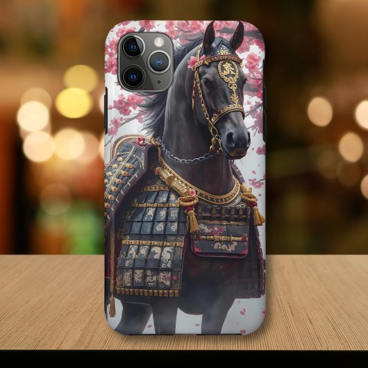 桜と共に描かれたサムライの軍馬 Case-Mate iPhoneケース
