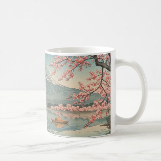 桜と富士山 Sakura and Mt.Fuji Japan コーヒーマグカップ (右)