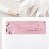 桜と愛蝶アドレスラベル ラベル (インサイチュ)