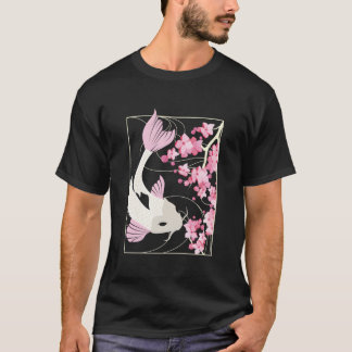 桜と日本の魚と錦鯉 Tシャツ