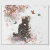 桜と猫と蝶 (11) ラッピングペーパー (フラット)