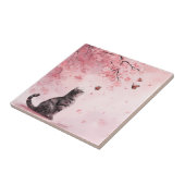 桜と猫と蝶 (12) タイル (側面)
