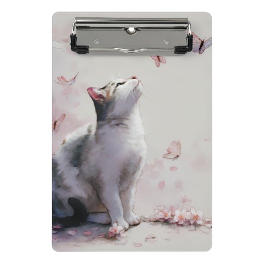 桜と猫と蝶 (13) ミニクリップボード (正面)