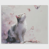 桜と猫と蝶 (13) ラッピングペーパー (フラット)