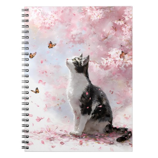 桜と猫と蝶 (1) ノートブック (正面)