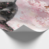 桜と猫と蝶 (1) ラッピングペーパー (角)