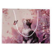 桜と猫と蝶 (2) ラージペーパーバッグ (裏面)