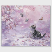 桜と猫と蝶 (5) ラッピングペーパー (フラット)