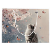 桜と猫と蝶 (6) ラージペーパーバッグ (裏面)