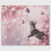 桜と猫と蝶 (7) ラッピングペーパー (フラット)