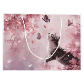 桜と猫と蝶 (7) ラージペーパーバッグ (裏面)
