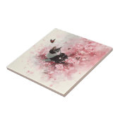 桜と猫と蝶 (8) タイル (側面)