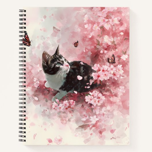 桜と猫と蝶 (8) ノートブック (正面)