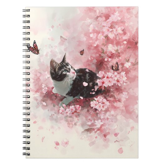 桜と猫と蝶 (8) ノートブック (正面)
