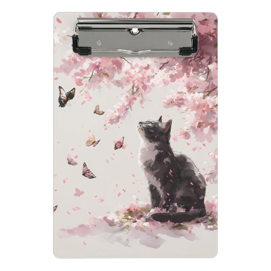 桜と猫と蝶 (9) ミニクリップボード (正面)