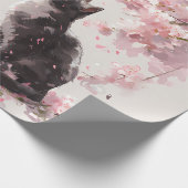 桜と猫と蝶 (9) ラッピングペーパー (角)