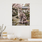 桜と猫のやすらぎ ポスター (キッチン)