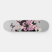桜と蝶々 スケートボード (横)