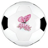 桜と蝶の花 サッカーボール (回転)