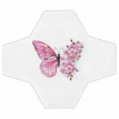 桜と蝶の花 サッカーボール (フラット)