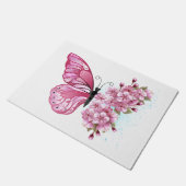 桜と蝶の花 ドアマット (アングル)
