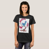 桜と青い鳥 Tシャツ (正面フル)