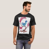 桜と青い鳥 Tシャツ (正面フル)