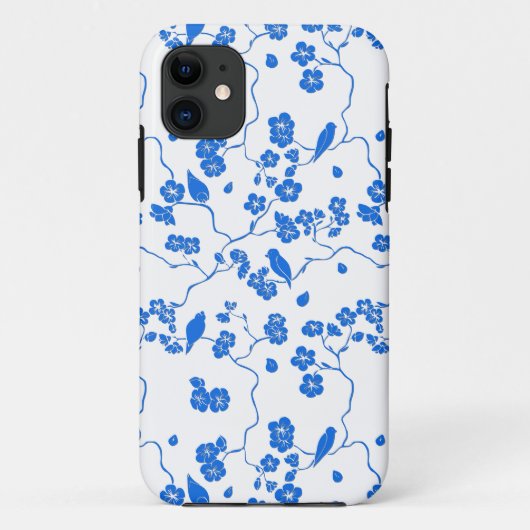 桜と鳥のブループリント Case-Mate iPhoneケース (裏面)