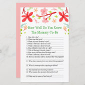 桜どのように良い知っている赤ちゃんシャワーのゲーム (正面/裏面)