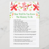 桜どのように良い知っている赤ちゃんシャワーのゲーム (正面)