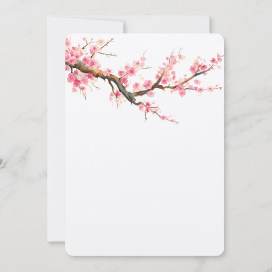 桜によっては結婚式が開花します 招待状 (裏面)