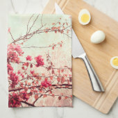 桜によっては花の台所皿タオルが開花します キッチンタオル (四つ折り)