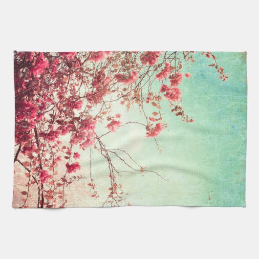 桜によっては花の台所皿タオルが開花します キッチンタオル (横)