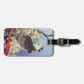 桜にハヤブサ、《鳥》ハヤブサ及び桜、Hokusai、Ukiyo-e ラゲッジタグ (正面横)