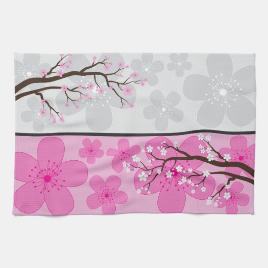 桜ののぼり旗 キッチンタオル (横)