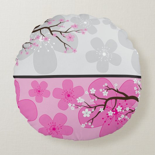 桜ののぼり旗 ラウンドクッション (正面)